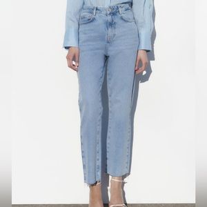 ZARA Straight Leg Light Wash Jeans